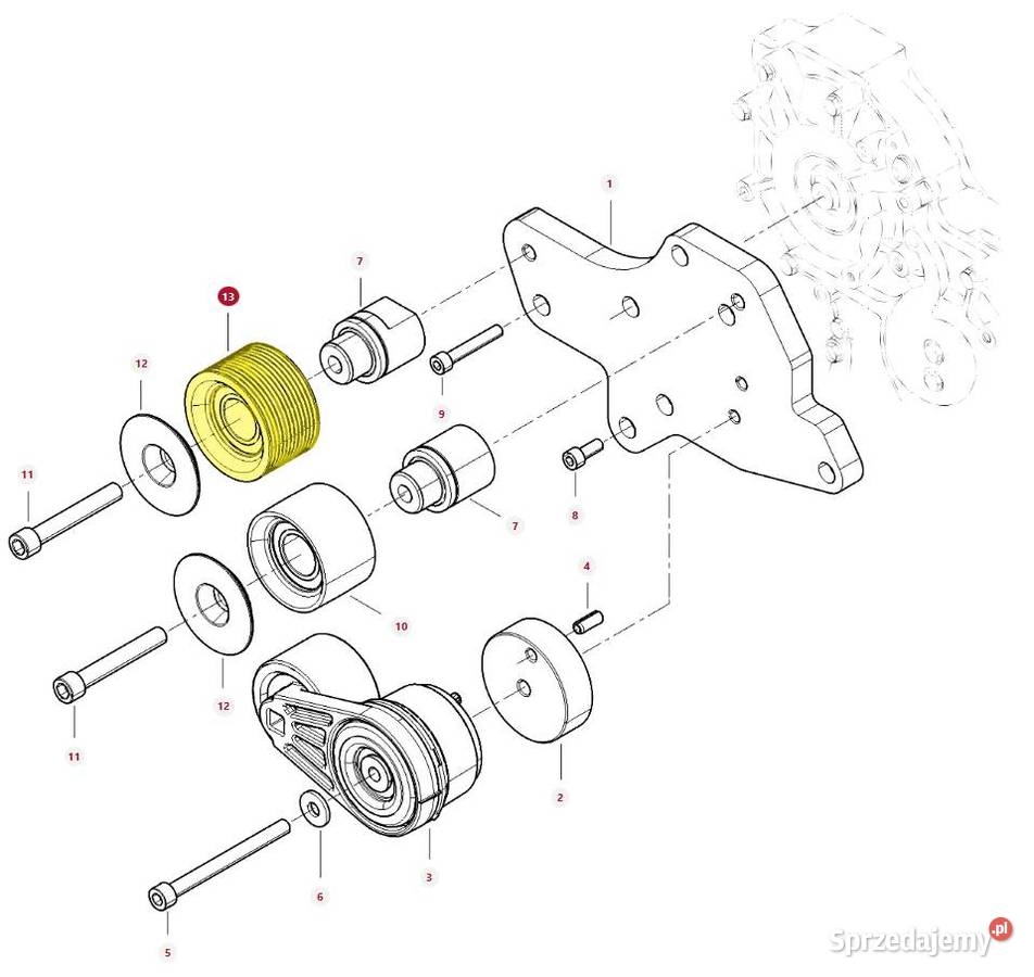 Koło pasowe pośrednie Massey Ferguson ACW233715A Białystok