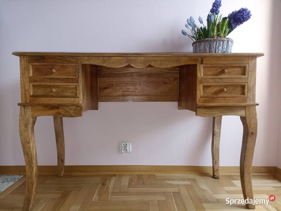 Biurko / konsola - Lite drewno mango - 115 x 45 x 75 cm