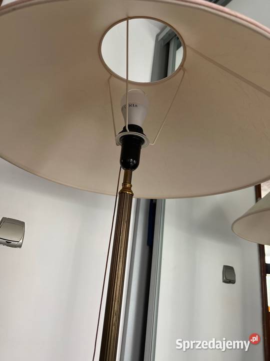 Duża Piękna Lampa mosiężna PRL Bystrzyca Kłodzka