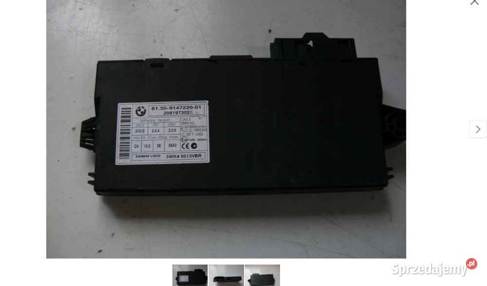 BMW 3 E90 E91 MODUŁ STEROWNIK CAS 9147220 osobowe Wielkie Drogi sprzedam
