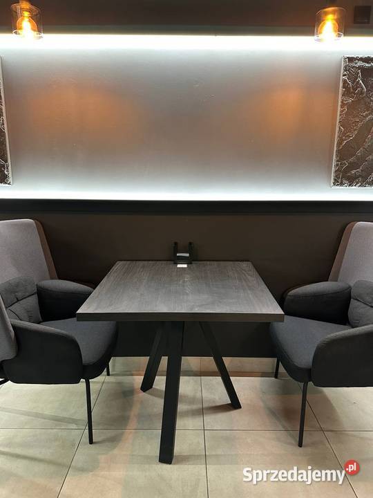 Stół drewniany z nogami metalowymi 90x90 Wrocław