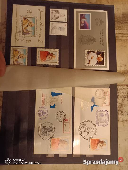 Znaczki klaser Jan Paweł II Antykwariat mazowieckie Krze Duże