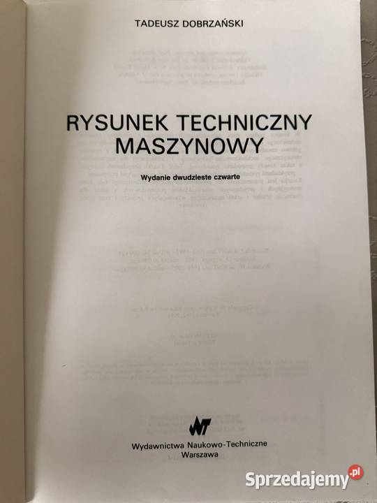 Rysunek Techniczny Maszynowy Tadeusz Dobrzański Czerwionka-Leszczyny