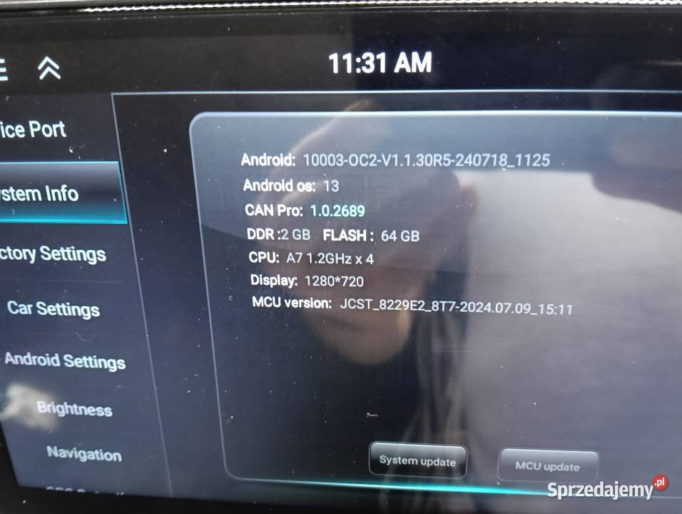 Radio android nawigacja gps sprzedam