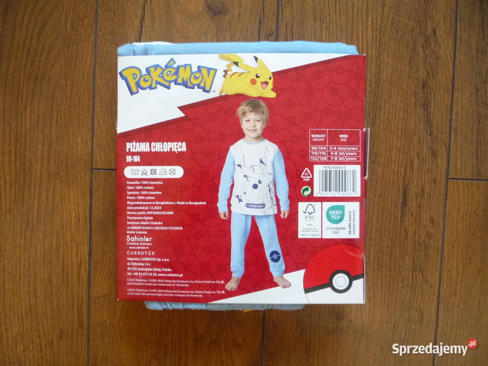 Nowa Piżama 98104 Niebieska dwuczęściowa Pokemon Piżamy i szlafroki zachodniopomorskie Szczecin