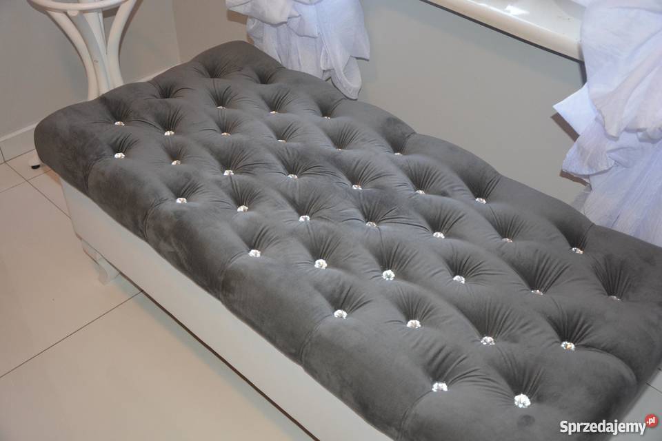Duża pikowana kryształkami Pufa 120x60 Warszawa sprzedam