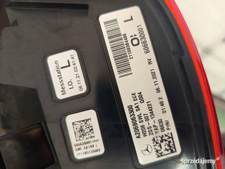 Lampa tylna lewa Mercedes w 206 sedan Rzeszów