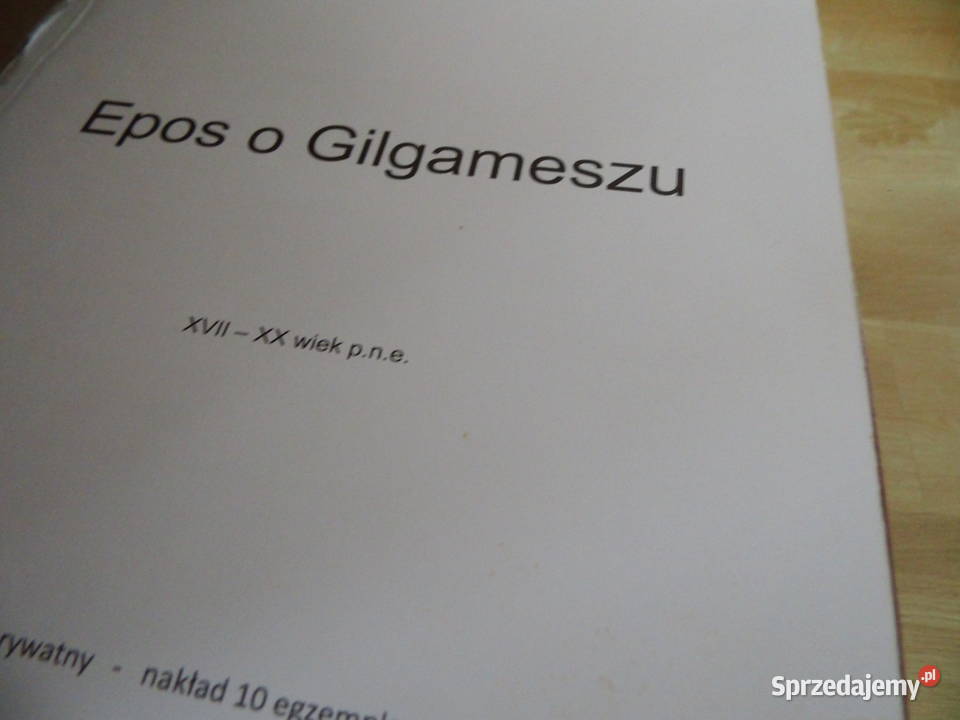 Książka Epos o Gilgameszu Skóra Nakład 10 sztuk wielkopolskie Radzewice