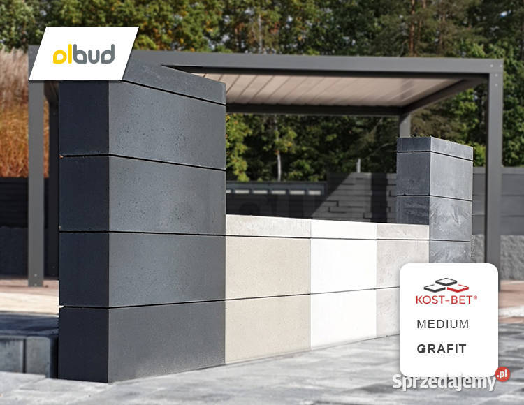 Daszek ogrodzeniowy KOSTBET MEDIUM GRAFIT Pruszcz Gdański