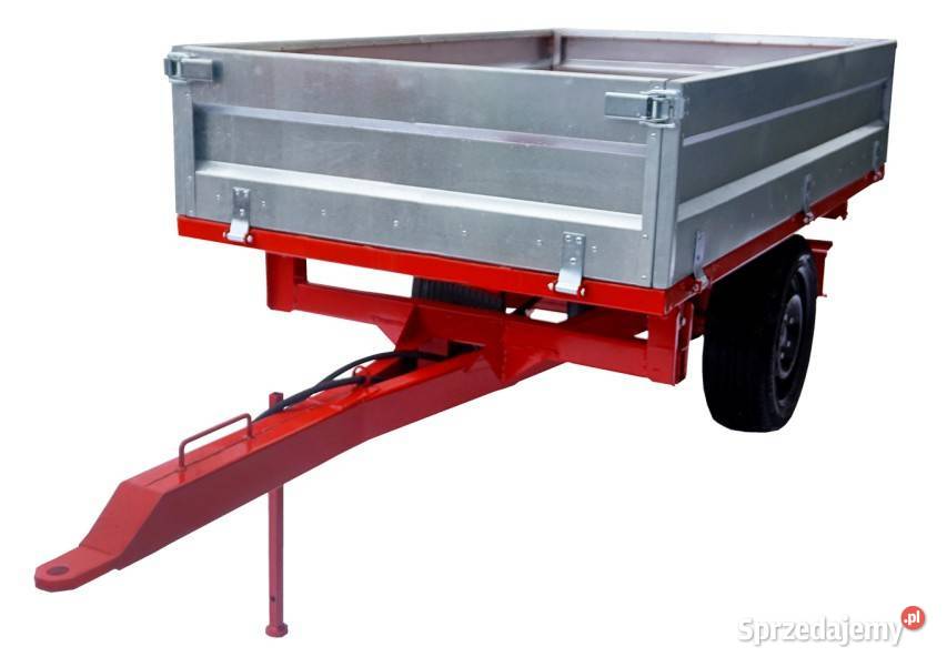 Przyczepa rolnicza jednoosiowa z kiprem Geograss podkarpackie Tajęcina