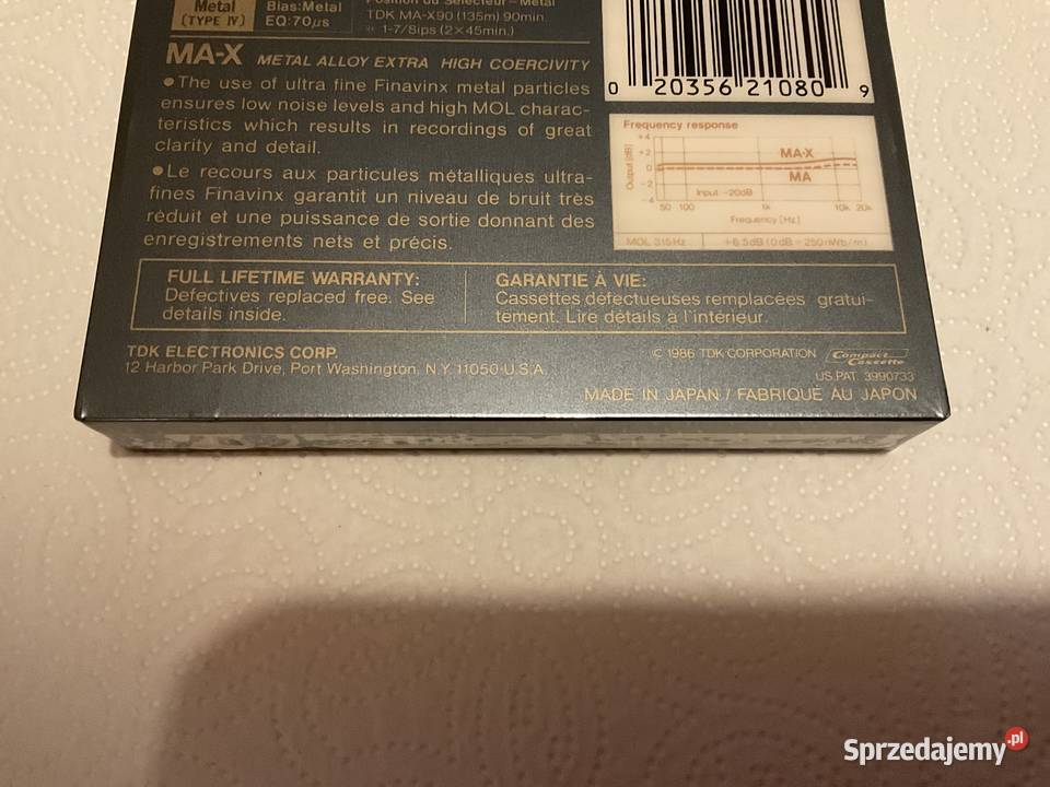 TDK MAX 1986 USA Najlepszy typ IV TDK z połowy śląskie Sosnowiec