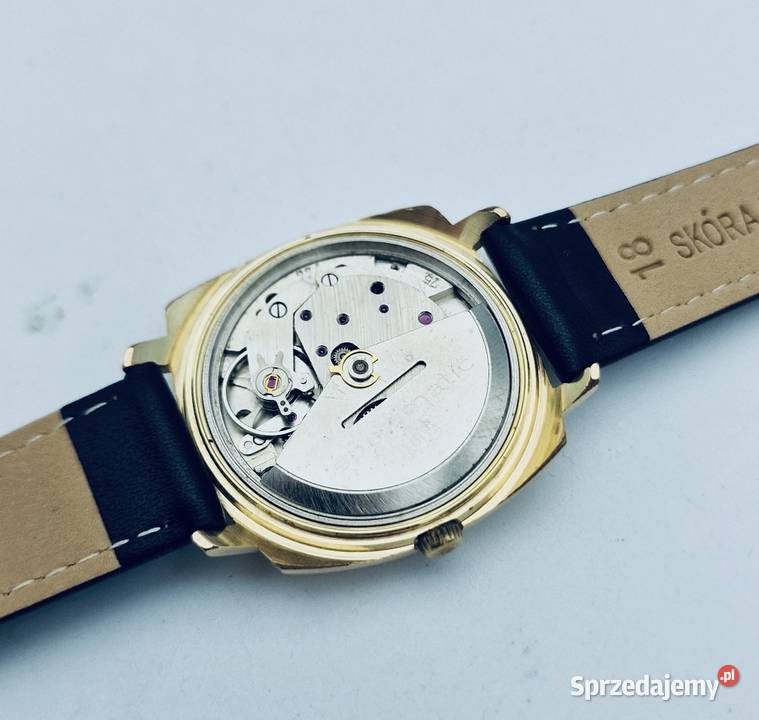 Pozłacany zegarek GLASHUTTE SPEZIMATIC 26 rubis Grudziądz