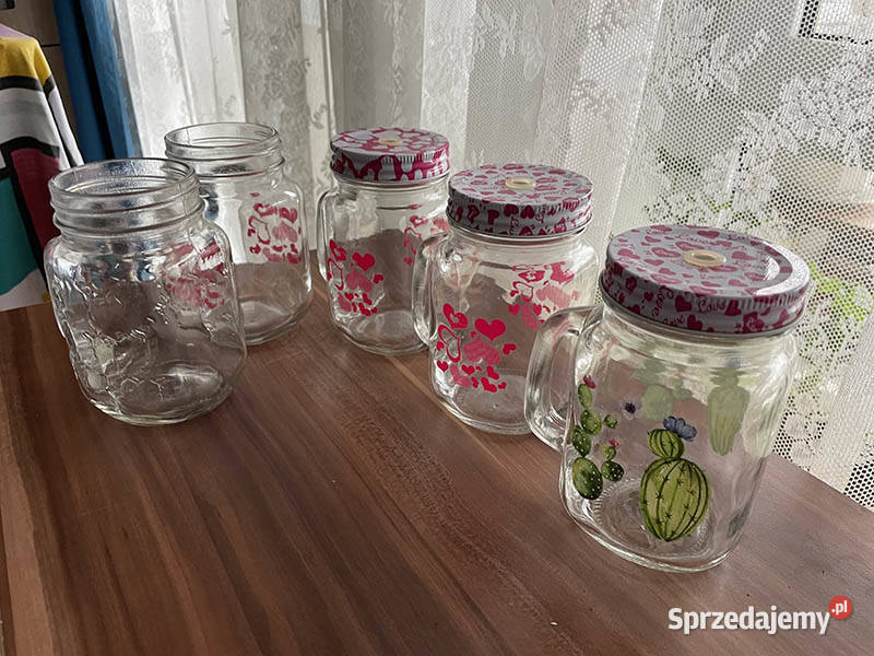 5 słoików kubków na napój Kielce sprzedam