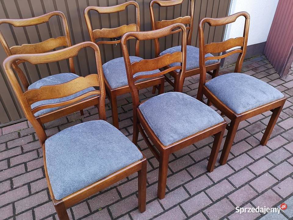 Krzesła ARTDECO OrzechDąb Stare Antyk Komplet 6 Meble wielkopolskie sprzedam
