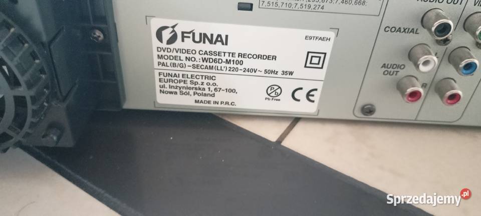 Funai WD6DM100 dvd recordervideorecorder Elektronika Sędziszów