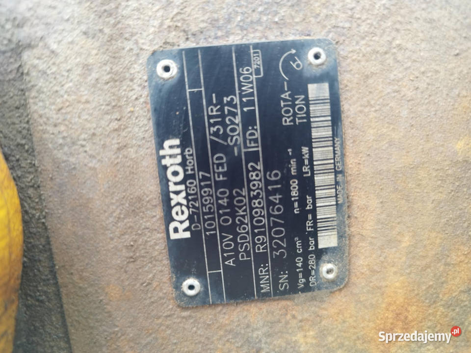 Pompa hydrauliczna Rexroth A10V 0140 FED 31R Strzyżew