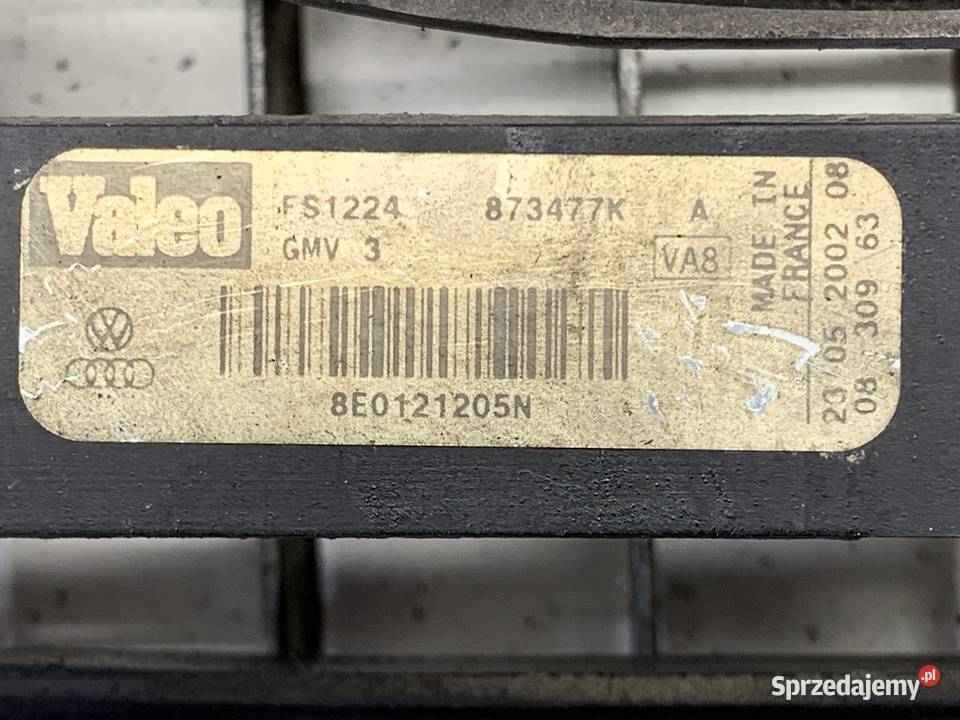WENTYLATOR CHŁODNICY AUDI A4 B6 19 130 Części samochodowe