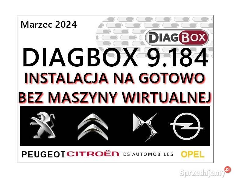 Diagbox 9184 bez maszyny wirtualnej INSTALUJĘ NA sprzedam