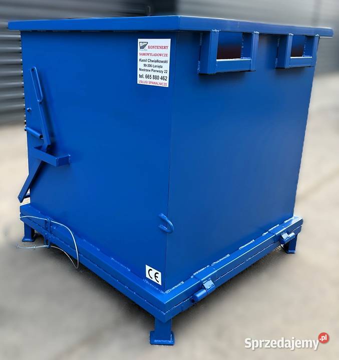 Kontener z otwieranym dnem samowyładowczy 1m3 na