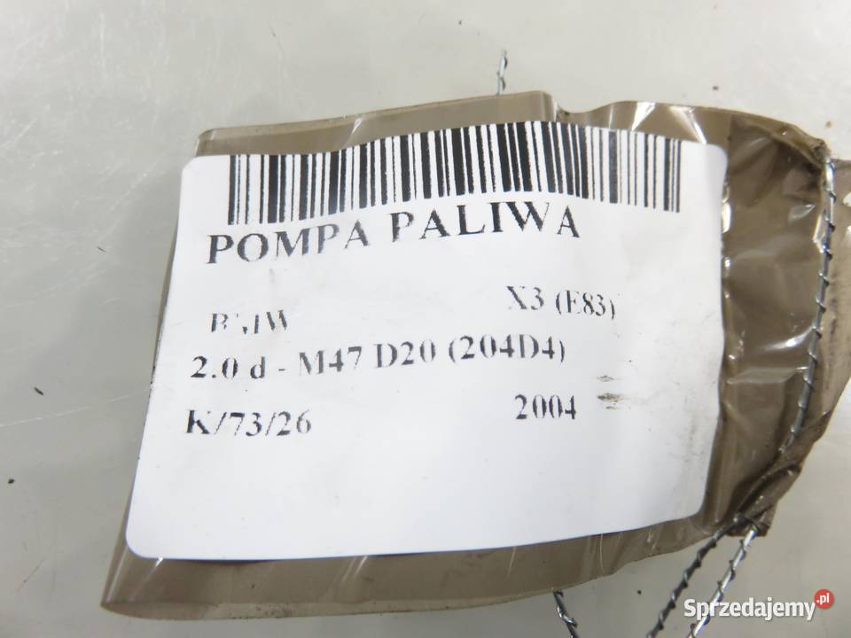 POMPA PALIWA BMW E83 20 d 7788702 małopolskie