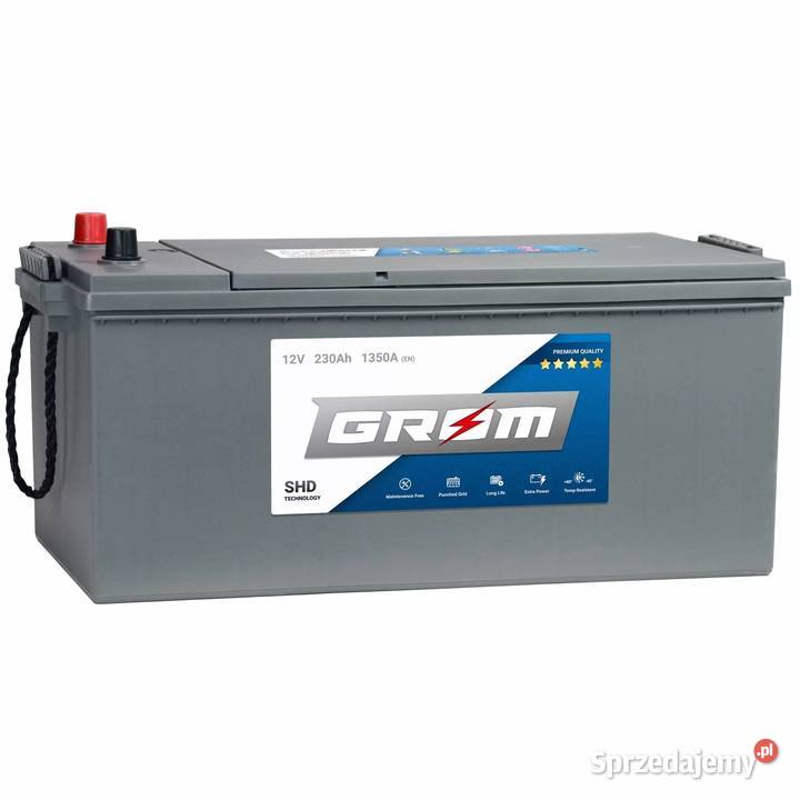 Akumulator GROM SHD Premium 230Ah 1350A LEWY ciężarowe sprzedam