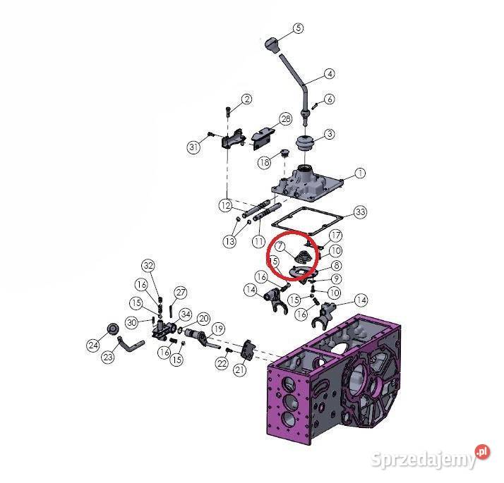 Sprężyna drążka zmiany biegów Mitsubishi VST Do ciągników
