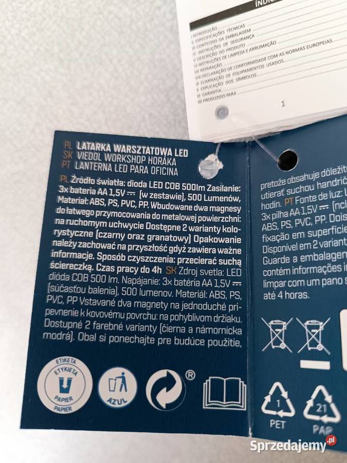 Latarka lampa warsztatowa led 500 Im opolskie Kędzierzyn-Koźle sprzedam