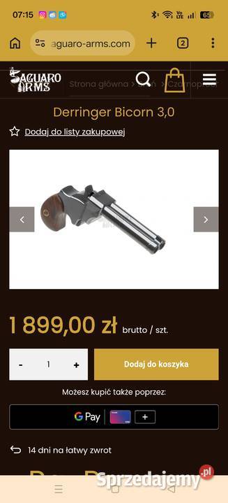 Derringer bicorn 3 cale śląskie Gostyń