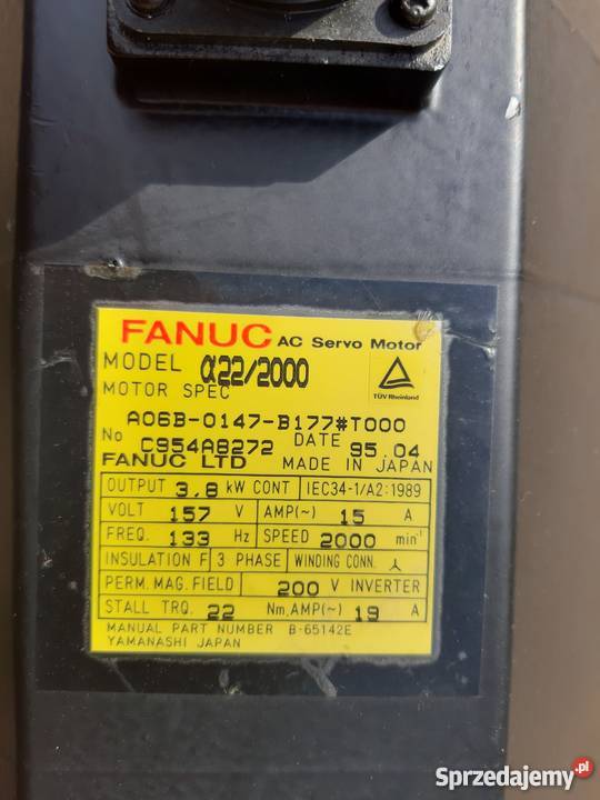 Servomotor FANUC A06B0147B177 Czarnożyły sprzedam