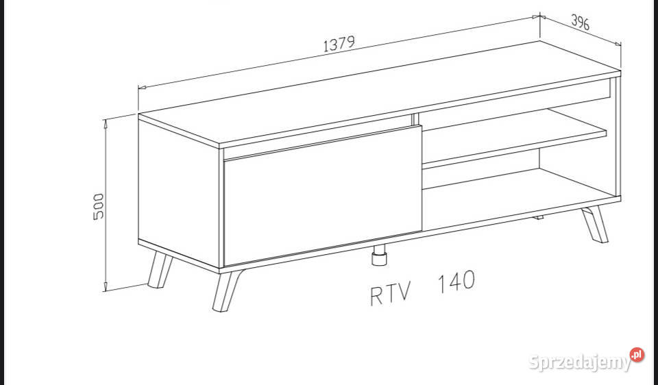 Nowe białe szafki pod telewizor 140x40x50 RTV
