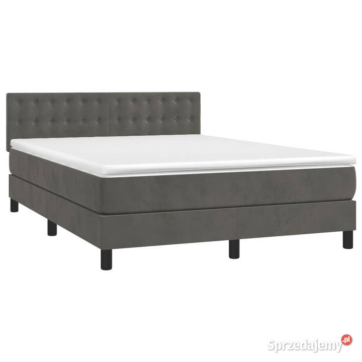 Łóżko kontynentalne z materacem ciemnoszara 88cm sprzedam