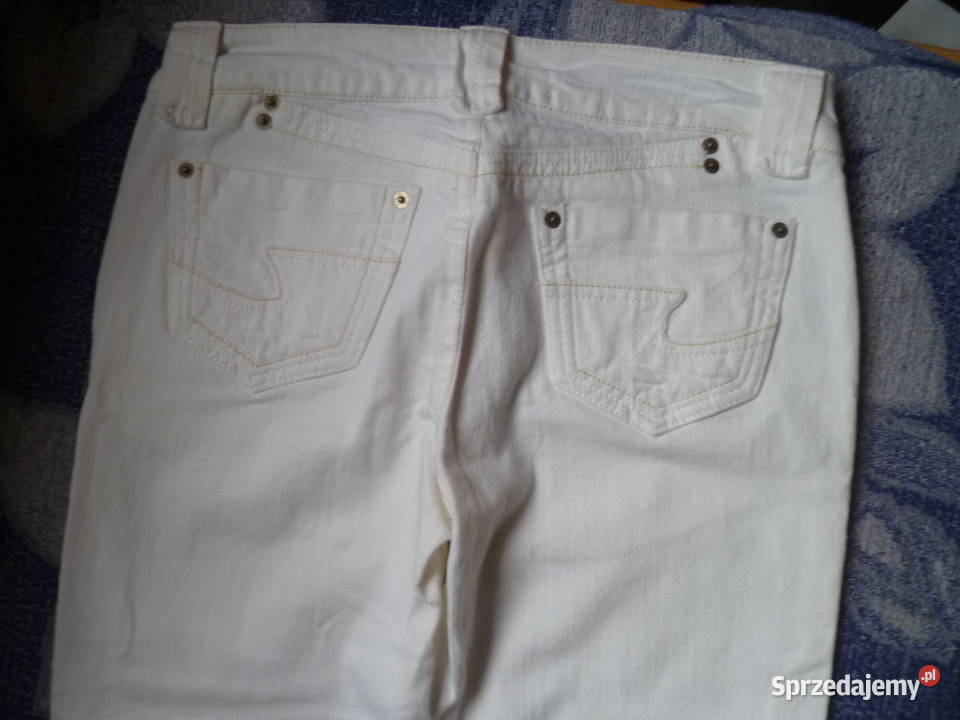 Spodnie jeans biale biały Kraków