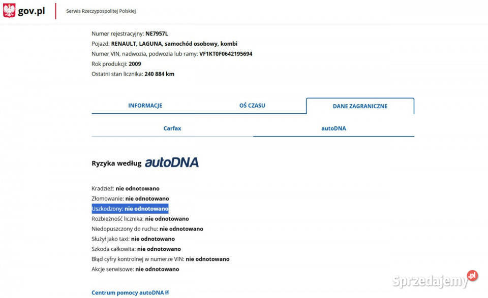 Renault Laguna 20 Benzyna Zarejestrowany komputer pokładowy Elbląg