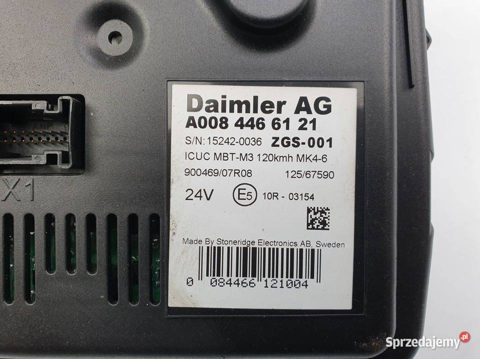 LICZNIK ZEGAR MERCEDES ACTROS 1845 A0084466121 Pozostałe Lipno