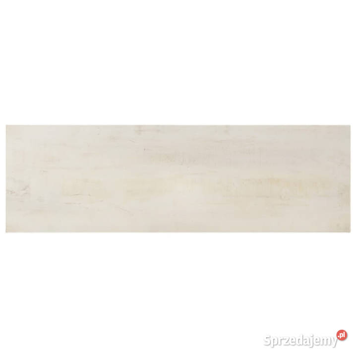 Stolik konsolowy biały 115x35x77 surowe drewno
