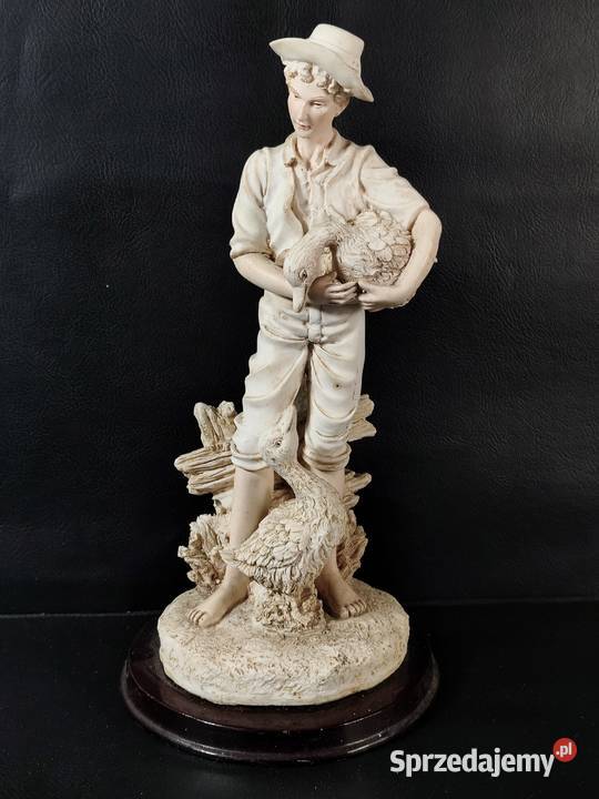Figura Chłopca Z Gęsiami Włoski Alabaster łódzkie Poddębice