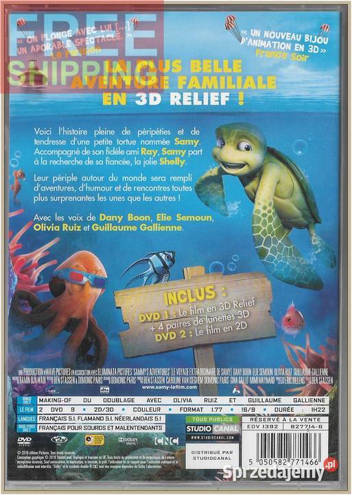 Le Voyage extraordinaire de Samy 2010 2 DVD małopolskie Krynica-Zdrój sprzedam