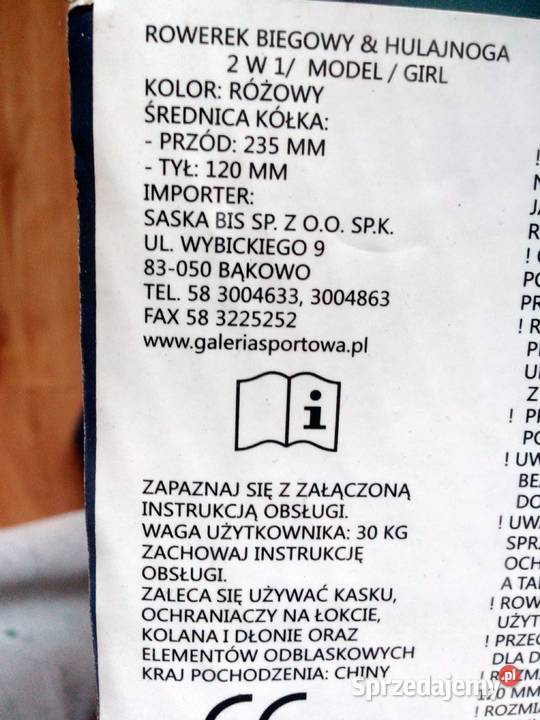 NAJTANIEJ Rowerek Biegowy 2w1 Hulajnoga Enero 3 lata+ śląskie Zabrze sprzedam