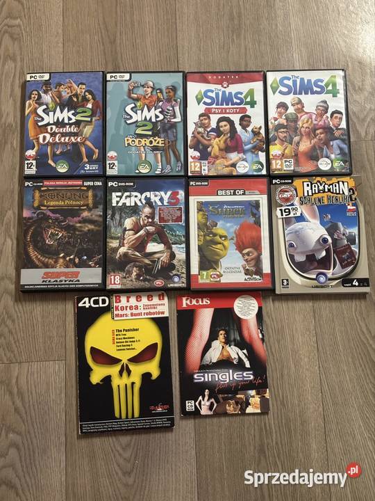 Gry PC zestaw retro Sims Harry Potter Rayman Far Komputerowe PC Warszawa