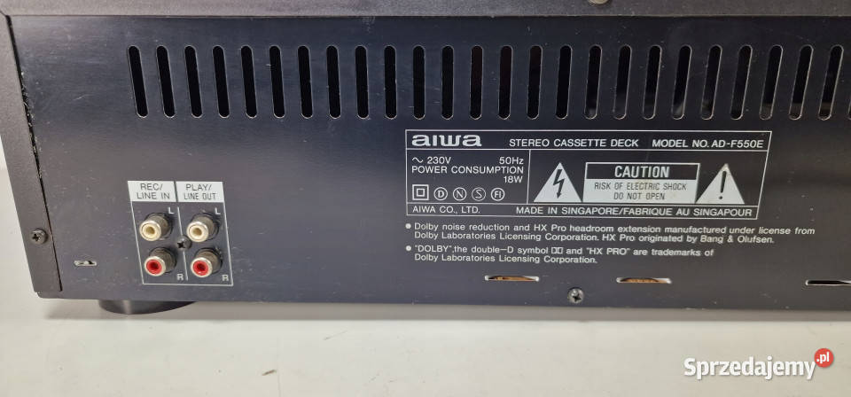 Magnetofon Cassette Deck Aiwa ADF550 AD F550 Magnetofony Międzychód sprzedam