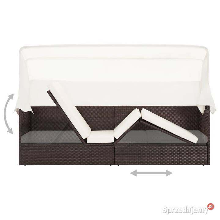 vidaXL Sofa ogrodowa z zadaszeniem polirattanowa Warszawa sprzedam