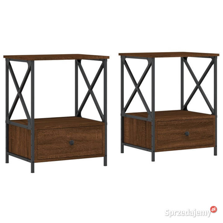 Stoliki nocne 2 brązowy dąb 50x41x65 WM826092 Warszawa
