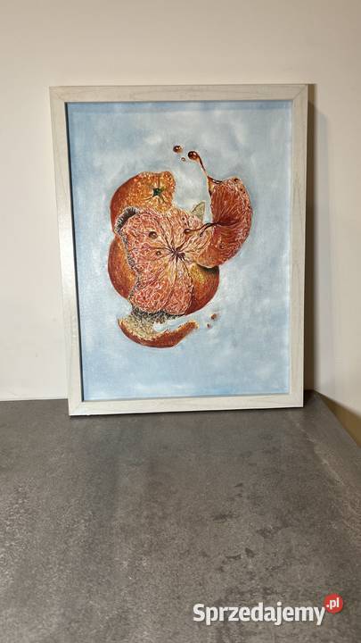 Pomarańcza w ruchuNowoczesny obraz olejny z Zielona Góra