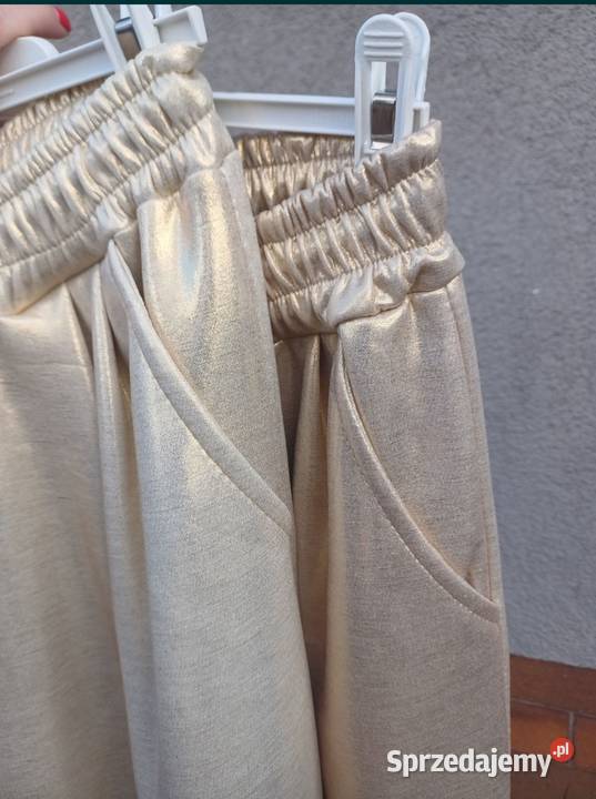 Hit Złote spodnie LivanS żółty/złoty