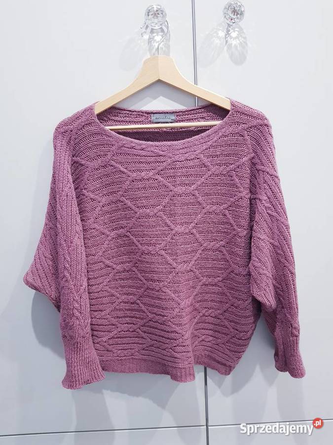Sweter damski alla nietoperz fioletowy Dąbrowa Górnicza