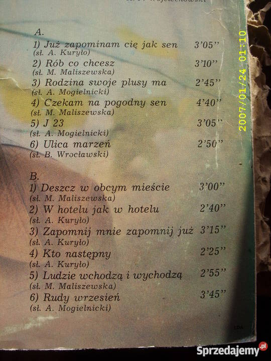 LP pop JERZY RYBINSKIULICA MARZEN Wołów