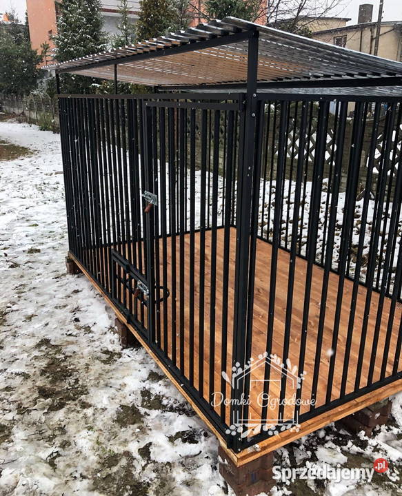 Kojec Psów 3x2m Drewniana podłoga Uchwyt na Braniewo