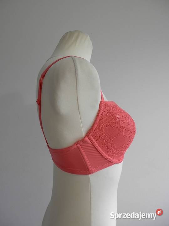 Biustonosz CA Plunge Różowy Zdobiony Koronką podlaskie Łomża