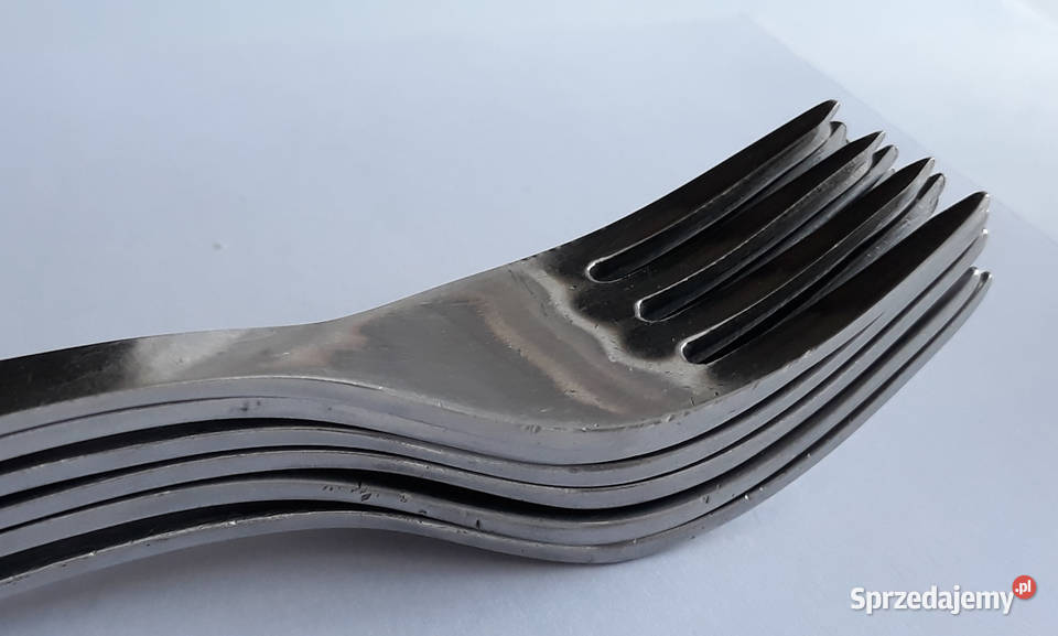 Widelce obiadowe 3 ROŚLINNY Gerlach sztućce PRL Dąbrowa Górnicza sprzedam