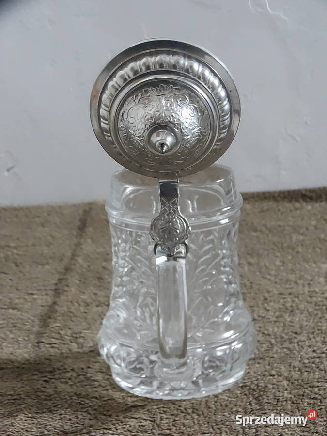 Solidny kufel z cynową klapą BMF Made in W lubelskie Biłgoraj